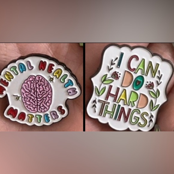 Mental health enamel pins - Picture 3 of 3